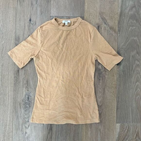 NWOT Agolde Elie T-Shirt Size XS in Tan - Picture 4 of 8